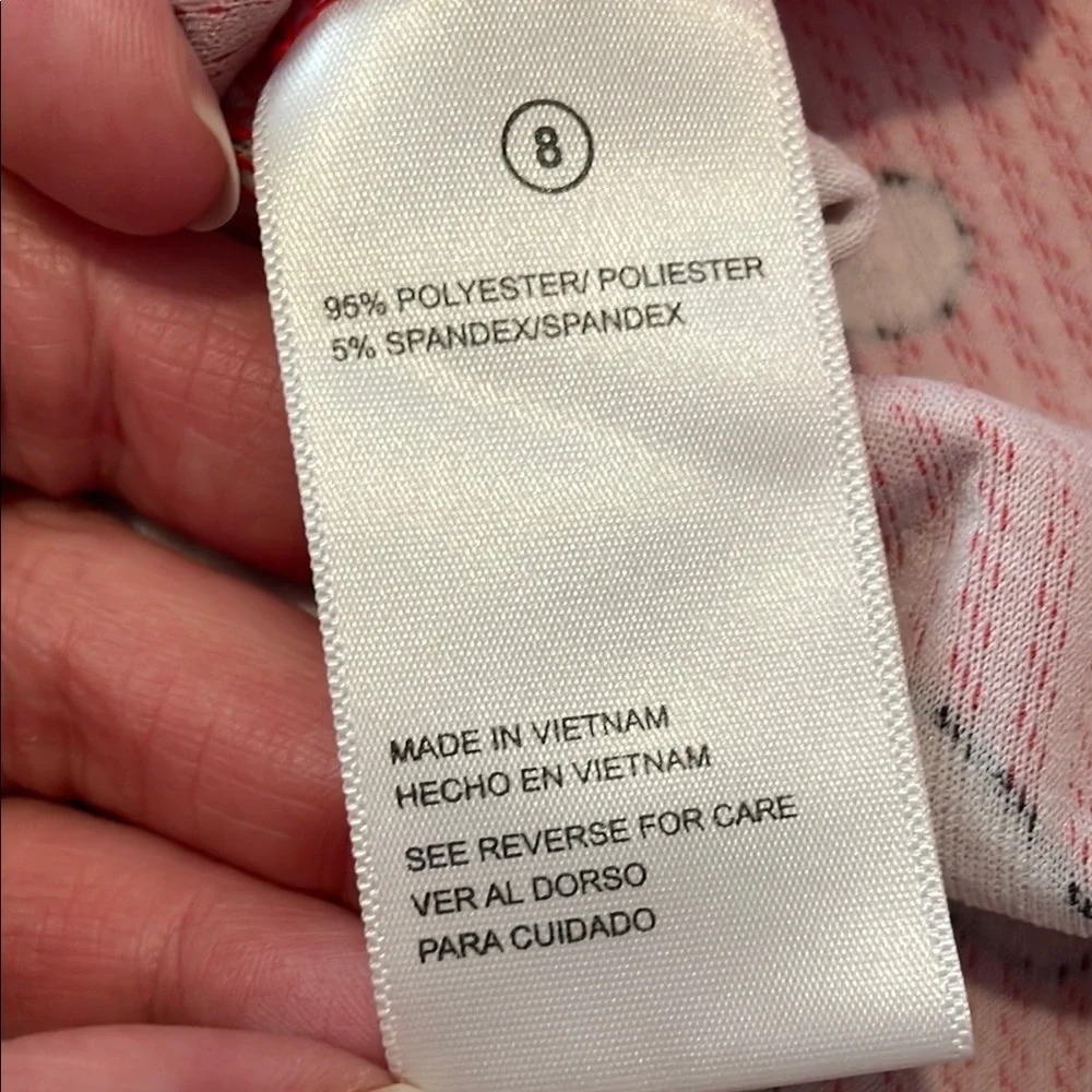 Shelby & Palmer Red and White Pattern Sheath Dress | Size 8